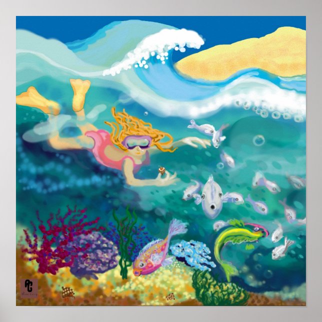 Pôster Na natação (Frente)