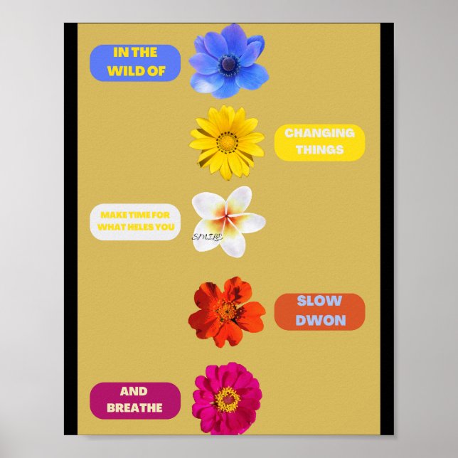 Poster Na natureza de mudar as coisas. POR SORRISO (Frente)