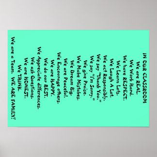 Poster Na nossa sala de aula