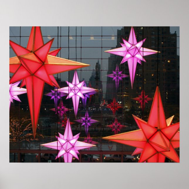 Pôster Na Nova Iorque. Dentro de decoração de Natal (Frente)