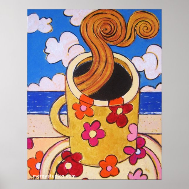 Pôster "Na praia" (Frente)