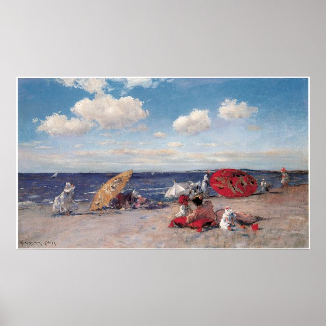 Poster Na praia, 1892 (Frente)