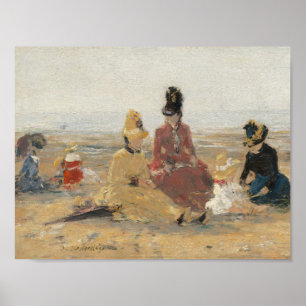 Poster Na Praia Trouville 1887 por Eugene Boudin