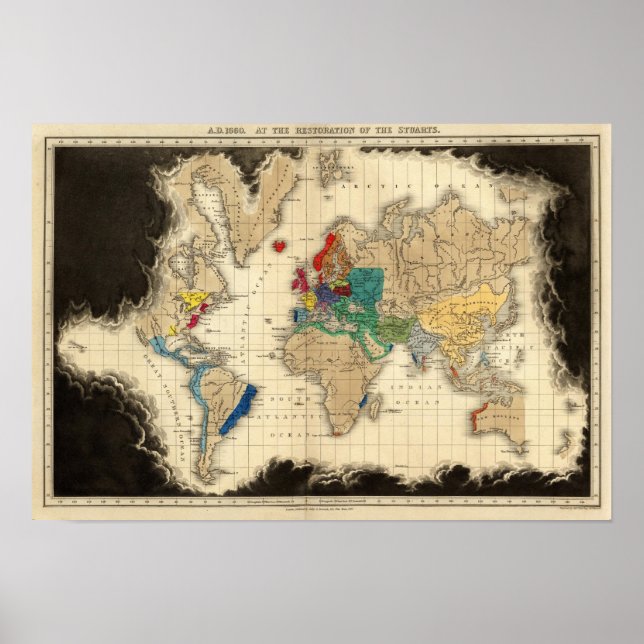 Poster Na Restauração dos Stuarts 1660 AD (Frente)