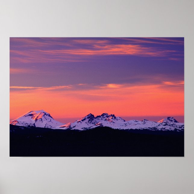 Poster NA, USA, Oregon, The Three Sisters Mountains (Frente)