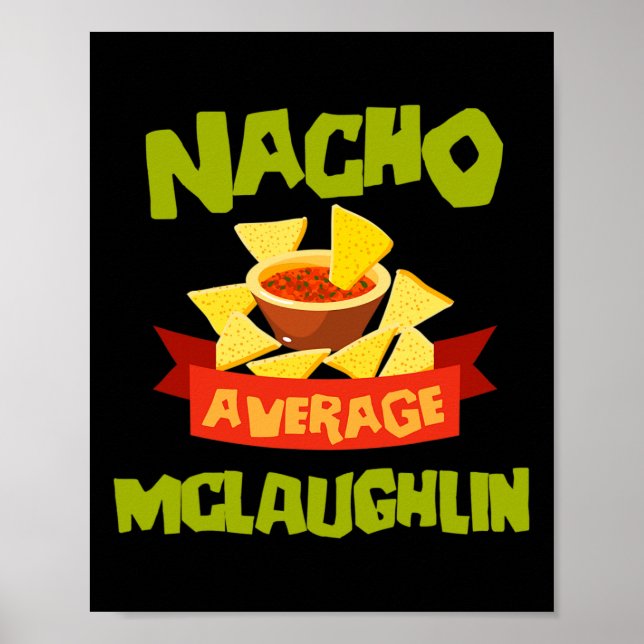 Poster Nacho Average Mclaughlin Aniversário Divertido Per (Frente)