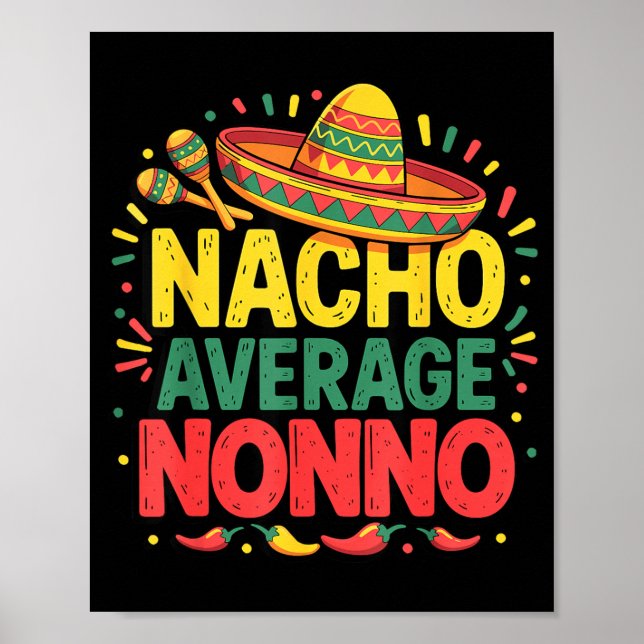 Poster Nacho Average Nonno Cinco De Mayo Dia dos Pais (Frente)