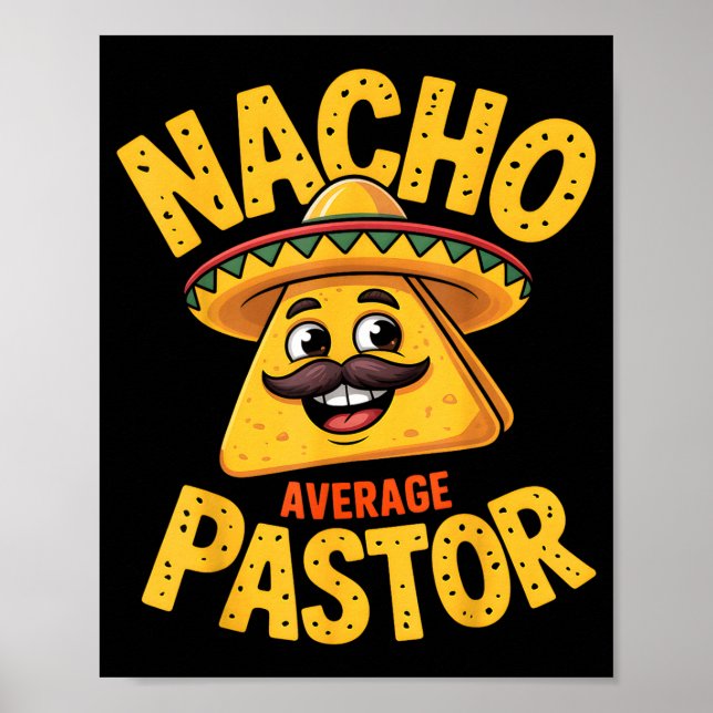 Poster Nacho Average Pastor Funny Christian  (Frente)