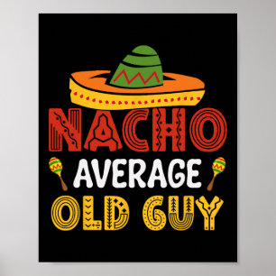 Poster Nacho Média Antiga Cara Cinco De Mayo Avô Mexicano