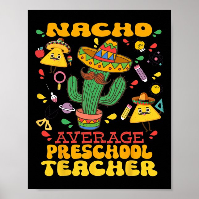 Poster Nacho Média da Pré-Escola Professora Cinco De Mayo (Frente)
