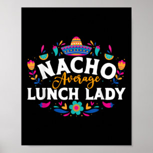 Poster Nacho Média de Almoço Lady Cinco De Mayo Correspon