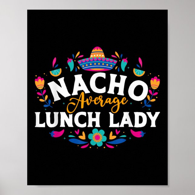 Poster Nacho Média de Almoço Lady Cinco De Mayo Correspon (Frente)