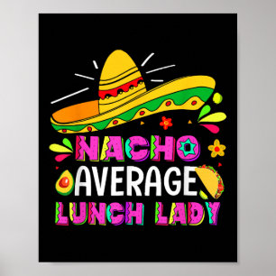 Poster Nacho Média de Almoço Lady Cinco De Mayo Fiesta