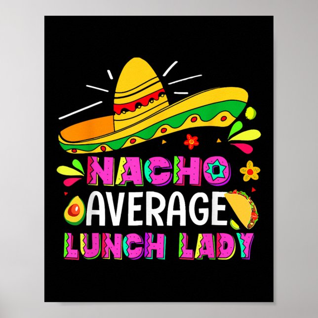 Poster Nacho Média de Almoço Lady Cinco De Mayo Fiesta (Frente)