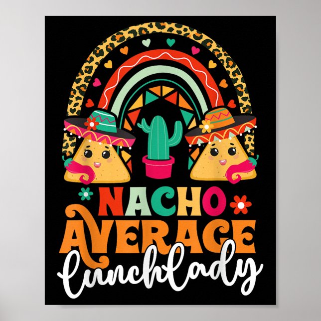 Poster Nacho Média de Almoço Lady Cinco De Mayo México Fi (Frente)