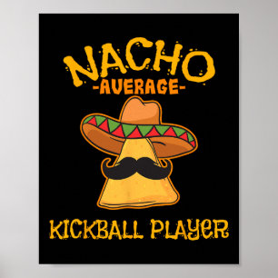 Poster Nacho Média do Jogador de Kickball Cinco De Mayo M
