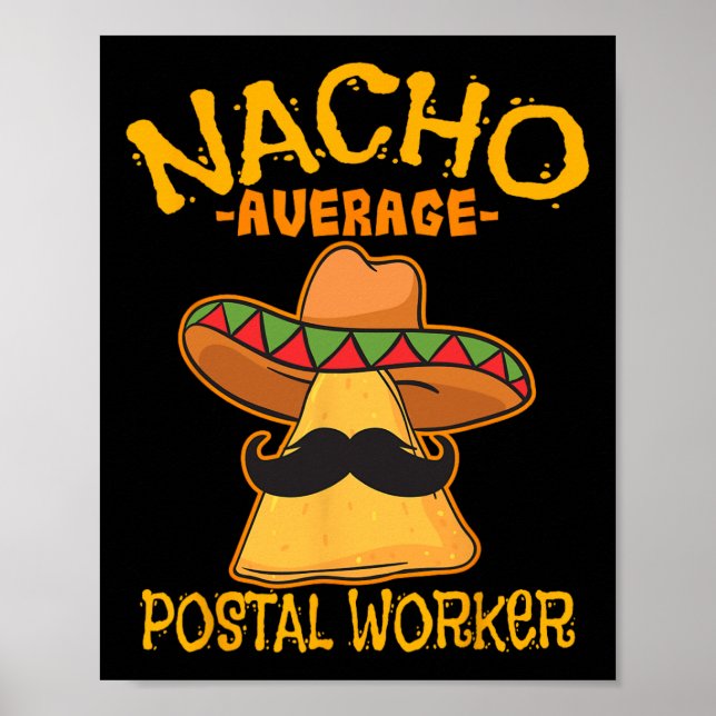 Poster Nacho Média dos Trabalhadores Postais Cinco De May (Frente)