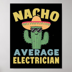 Poster Nacho Média Elétrica Cinco De Mayo Funny