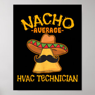 Poster Nacho Média Hvac Technician Cinco De Mayo Fiesta