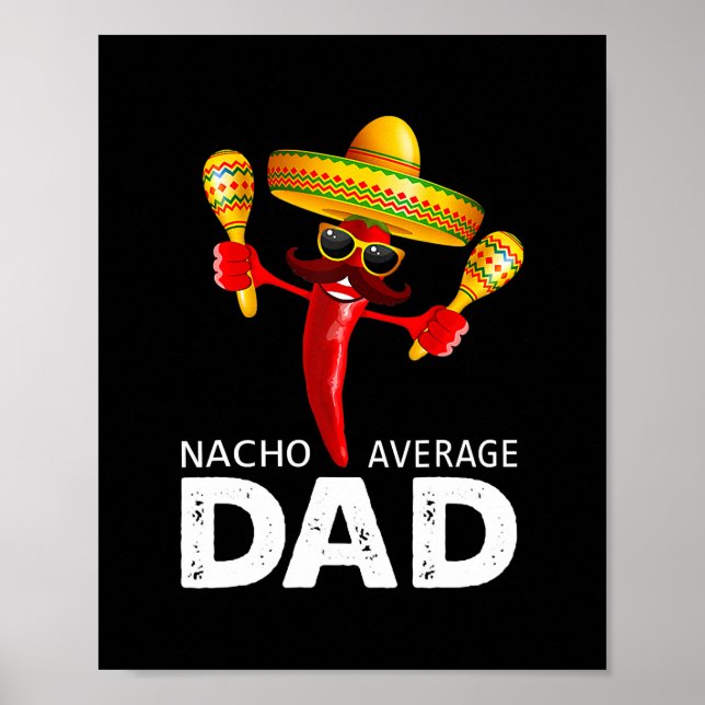 Poster Nacho Média Mexicana Pai Cinco de Mayo Pai (Frente)