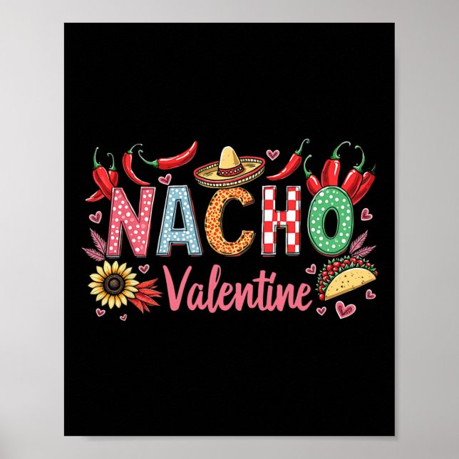 Poster Nacho Valentine Piada de Amor Divertida para Amant (Frente)