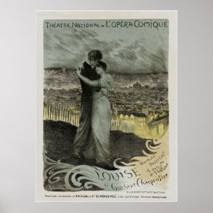 Poster ~ nacional Louise do teatro de Comique da ópera