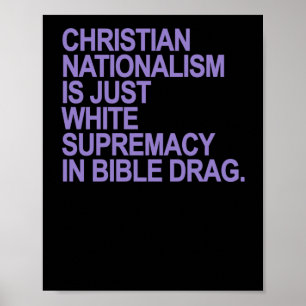Poster Nacionalismo Cristão É Apenas Supremacia Branca Em