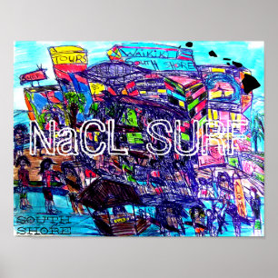 Poster NaCL SURF COSTA SUL WAIKIKI