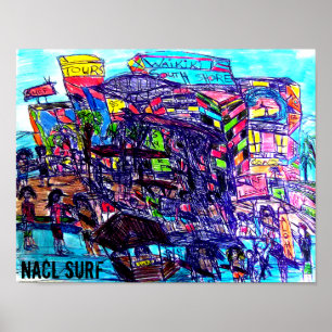 Poster NaCL SURF COSTA SUL WAIKIKI