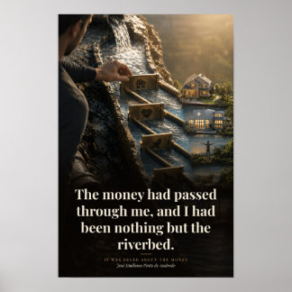 Poster Nada Além do Leito do Rio Livro Citação Arte