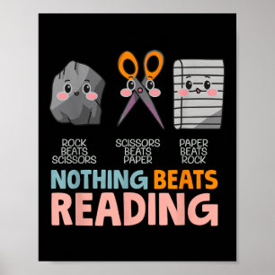 Poster Nada Bate Em Ler Tesoura De Papel Rock Engraçado