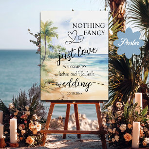 Poster Nada Chique Apenas Amor Boas-Vindas de Casamento E