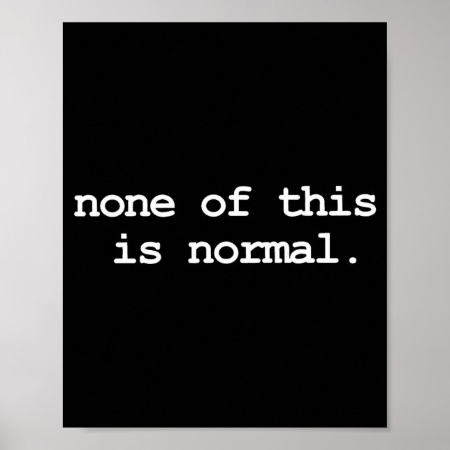 Poster Nada disso é normal  (Frente)