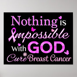Poster Nada é impossível com DEUS