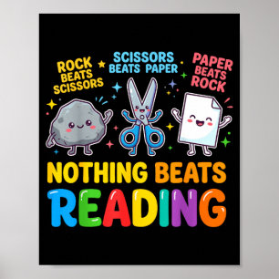 Poster Nada supera a leitura de pedra papel tesoura leitu