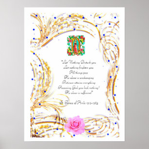 PÔSTER NADA TE PERTURBE - CARTAZ DE ORAÇÃO