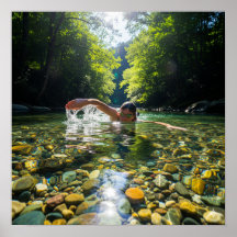 Nadando em uma corrente limpa