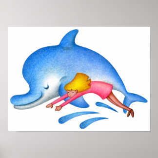 Poster Nadar com golfinhos.