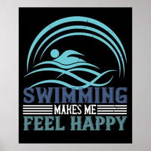 Poster Nadar me faz sentir feliz