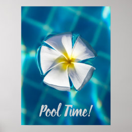 Poster Nadar Piscina Espumante Água com Presente Flor