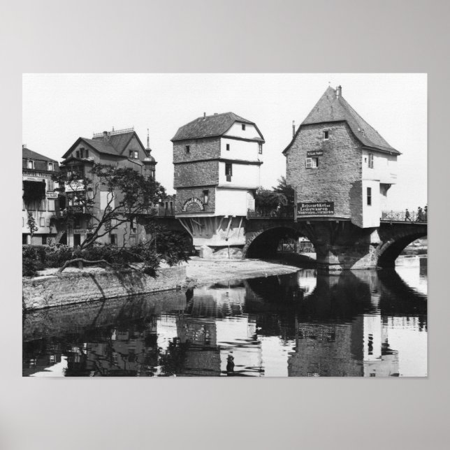 Pôster Nahe Bridge, Bad Kreuznach, c.1910 (Frente)