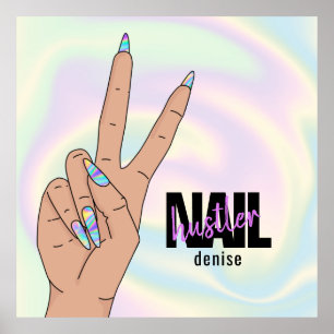 Poster nail salon nail salon mulher nail hustler