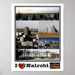 Poster Nairobi - Adoro o Mosaico - Quênia -