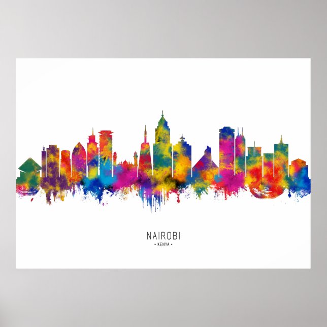 Poster Nairobi Kenya Skyline (Frente)