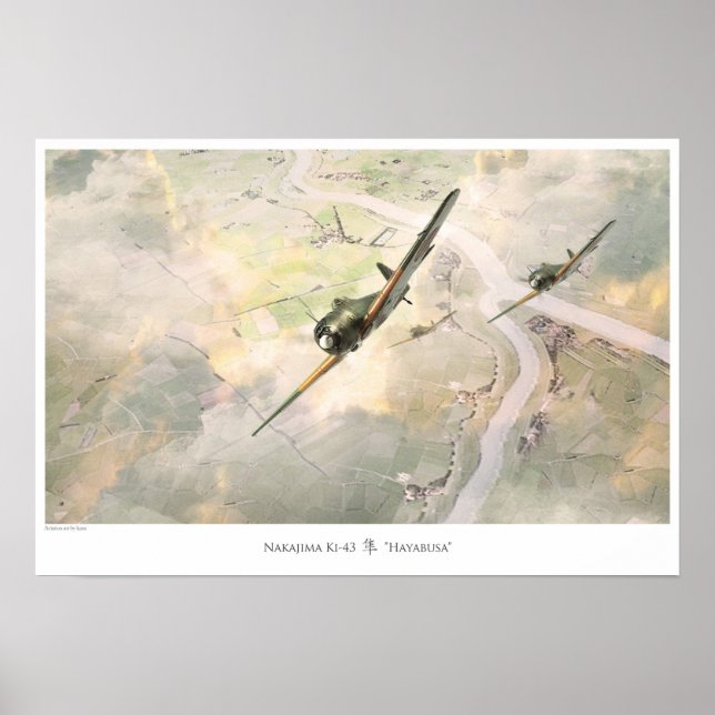 Pôster Nakajima Ki-43 Hayabusa (Frente)