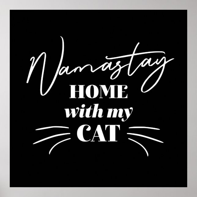 Poster Namastay Home Com Meu Gato (Frente)