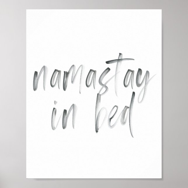 Poster Namastay In Bed Watercolor (Frente)