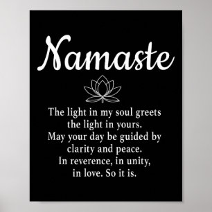 Poster Namaste Atenção Plena E Flor De Lótus Espiritual I