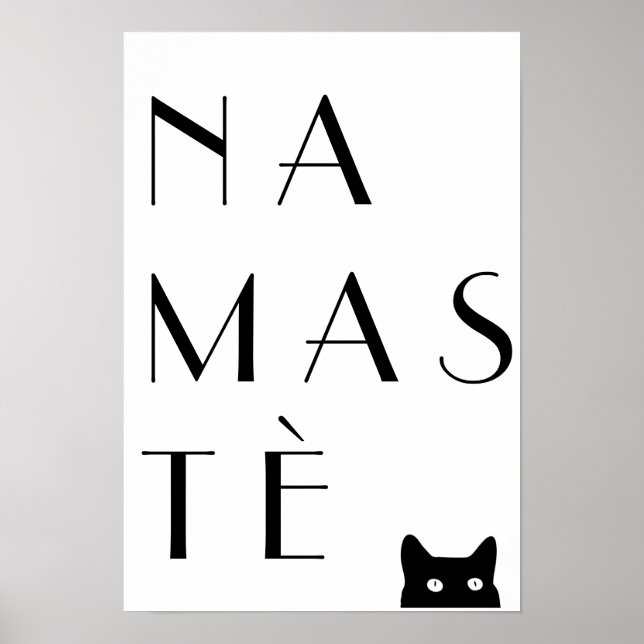 Pôster Namaste Black cat (Frente)