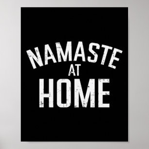 Poster Namaste Em Casa Ioga Quarentena Engraçado Distanci
